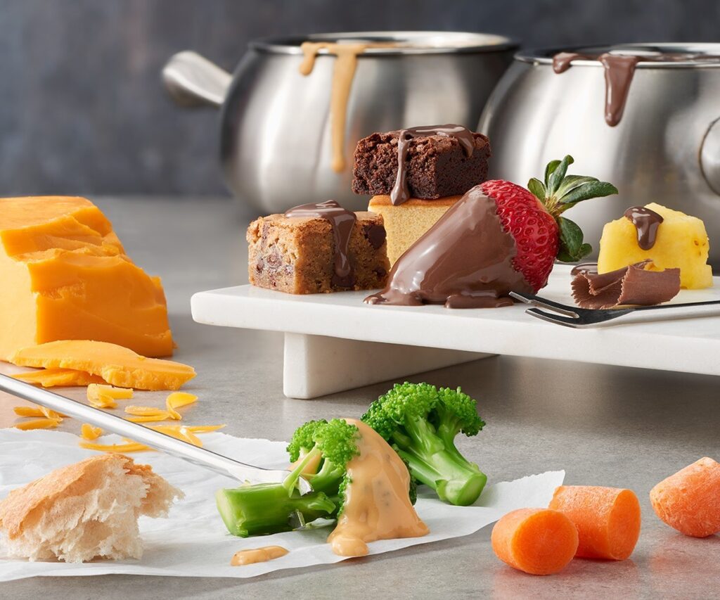 Chocolate and cheese fondue - dining in the Smoky Mountains